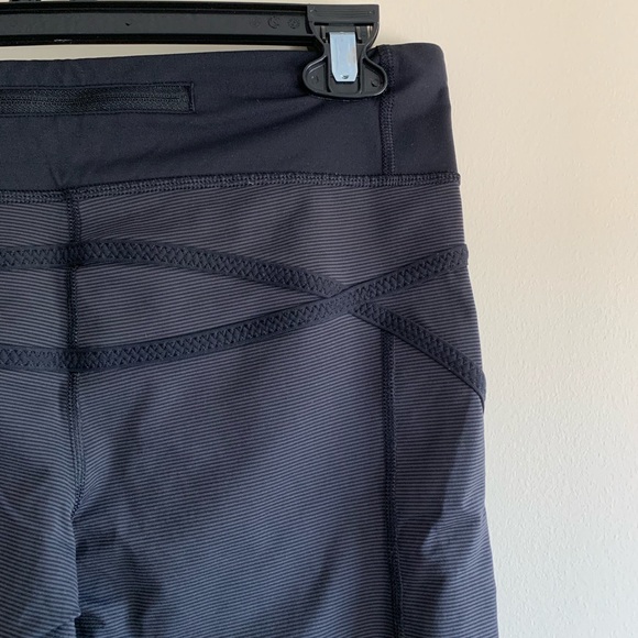 Lululemon run for your life black striped crops - Picture 3 of 10